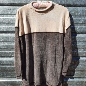 Plush Earth Toned Casual Corner Sweater